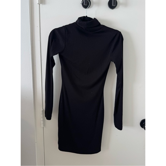 Lulus Longsleeve Ribbed Bodycon Dress in Black - Picture 2 of 4